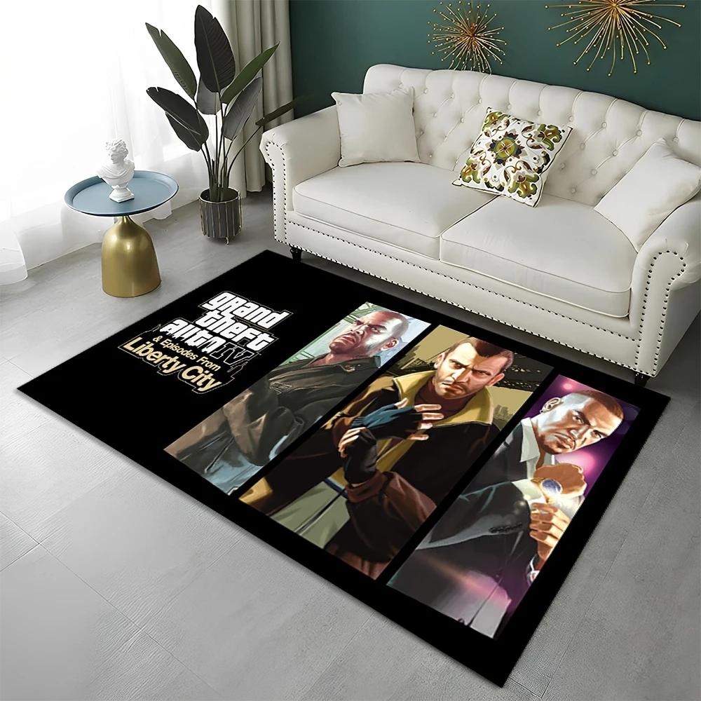 GTA Grand Theft Auto Spiele Gamer Teppich Teppich für Zuhause Wohnzimmer Schlafzimmer Sofa Fußmatte Dekor Kinderbereich Teppich Rutschfeste Bodenmatte