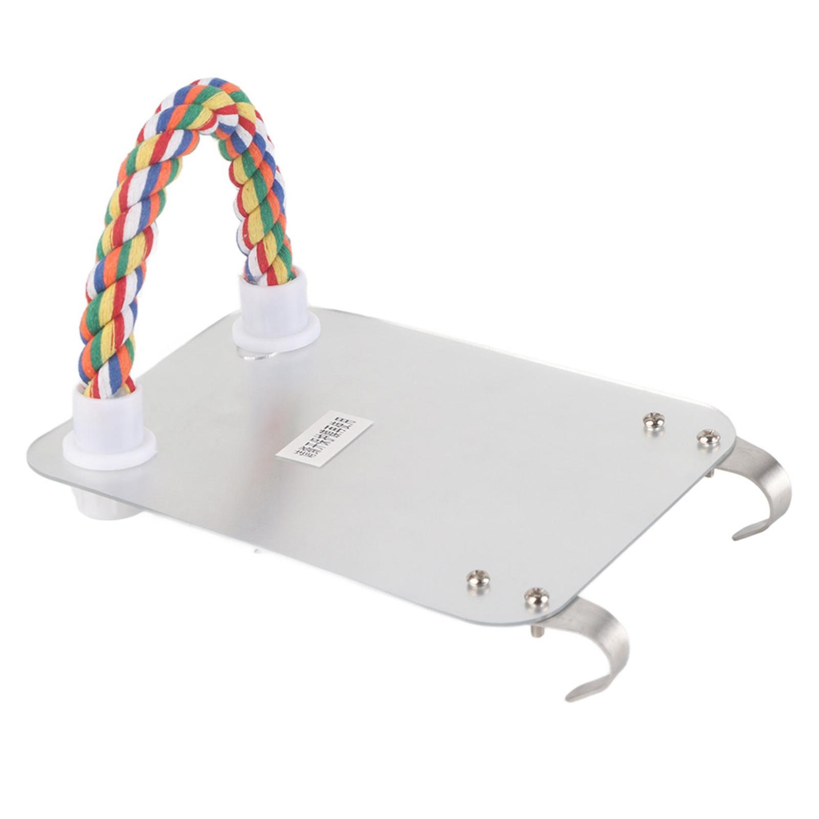 

Bird Parrot Biting Chewing Cotton Rope Stand Toy Set with Stainless Steel MirrorType 1