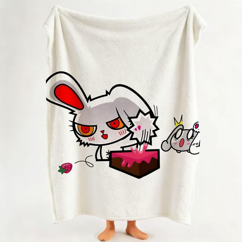 Character B Bloody B Bunny Throw hot Flannel Throw Blanket Suitable for Sofa Living Room Bedroom soft 75cmx90cm