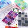 8/10/12/15 Grid Box: Seed Beads, Sequins, Imitation Pearls for DIY Necklaces & Phone Chains