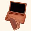 Durable 2 In 1 Wooden Comb Mirror Set Peachwood Vintage Makeup Mirror Mini Carved Design Foldable Pocket Mirror Girl Lady