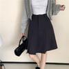 Women's High Waisted Pleated A-Line Midi Skirt