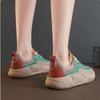 Trendy Mixed Color Sneakers New Women's Leather Thick Bottom Low-top Casual Shoes Comfortable Walking Flats Zapatillas Mujer