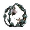 green necklace, Hetian Luo Han chain, men's and women's jade crafts with retractable hanging cord