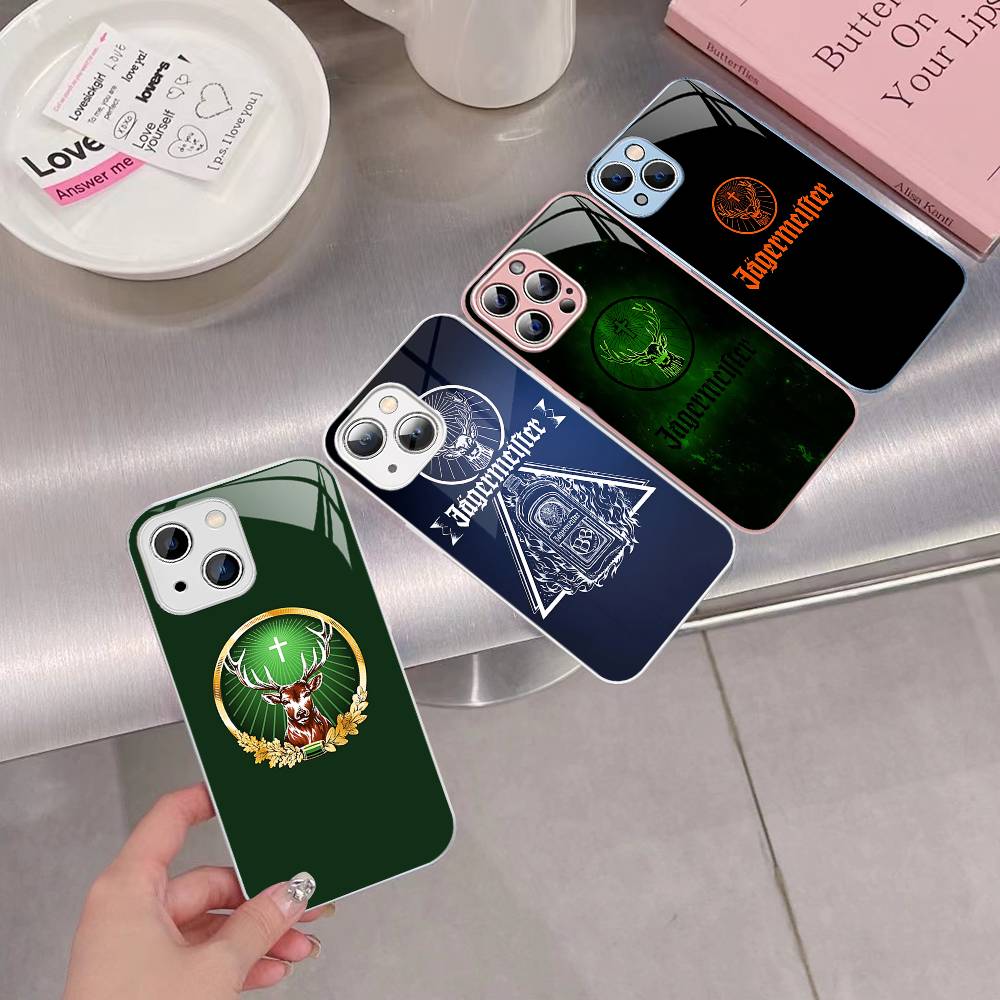 Heißer J-JaegermeisterS Für iPhone 14 13 12 Mini 11 Pro XS Max X XR 14 Plus Gehärtetes Glas Cover