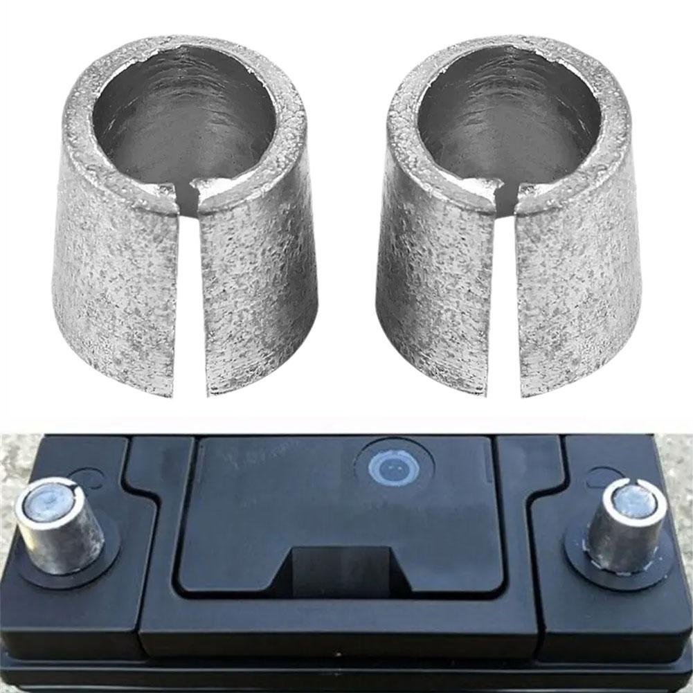 2pcs18mm Length Battery Post Adaptors Sleeves Dpositive Negative Sides Post Battery Connections Adapters Supplied