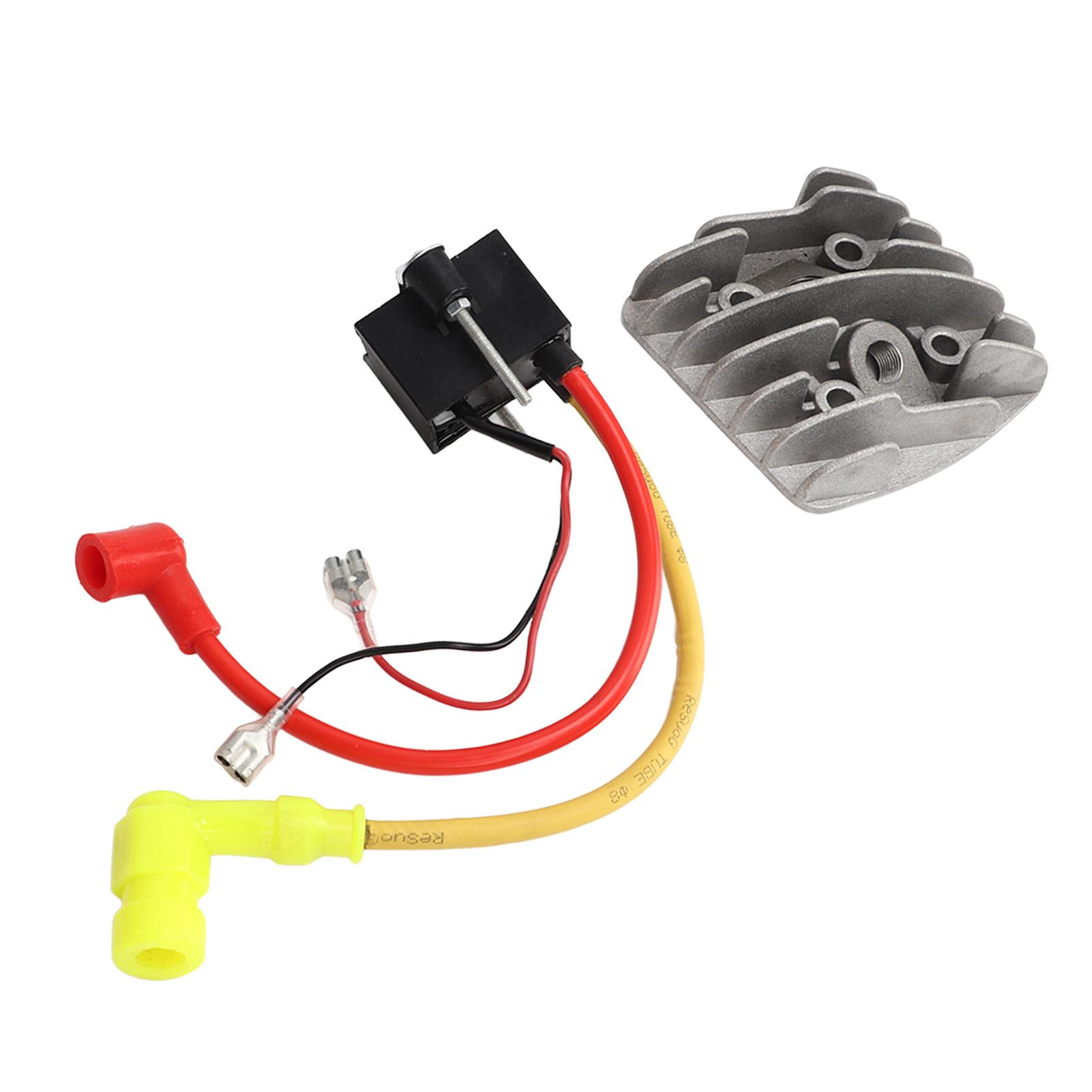 Крышка цилиндра двигателя 105 мм Головка цилиндра моторизованного велосипеда с катушкой зажигания для 49cc 50cc 60cc 66cc 70cc 80cc 2