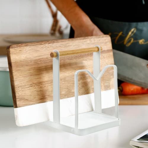 VANRA Pot Lid Stand, Ladle and Cutting Board Stand, Ladle Rest, Spoon Pad, Kitchen Tool Holder, Knife and Lid Rest, Convenient Heat-Resistant Storage