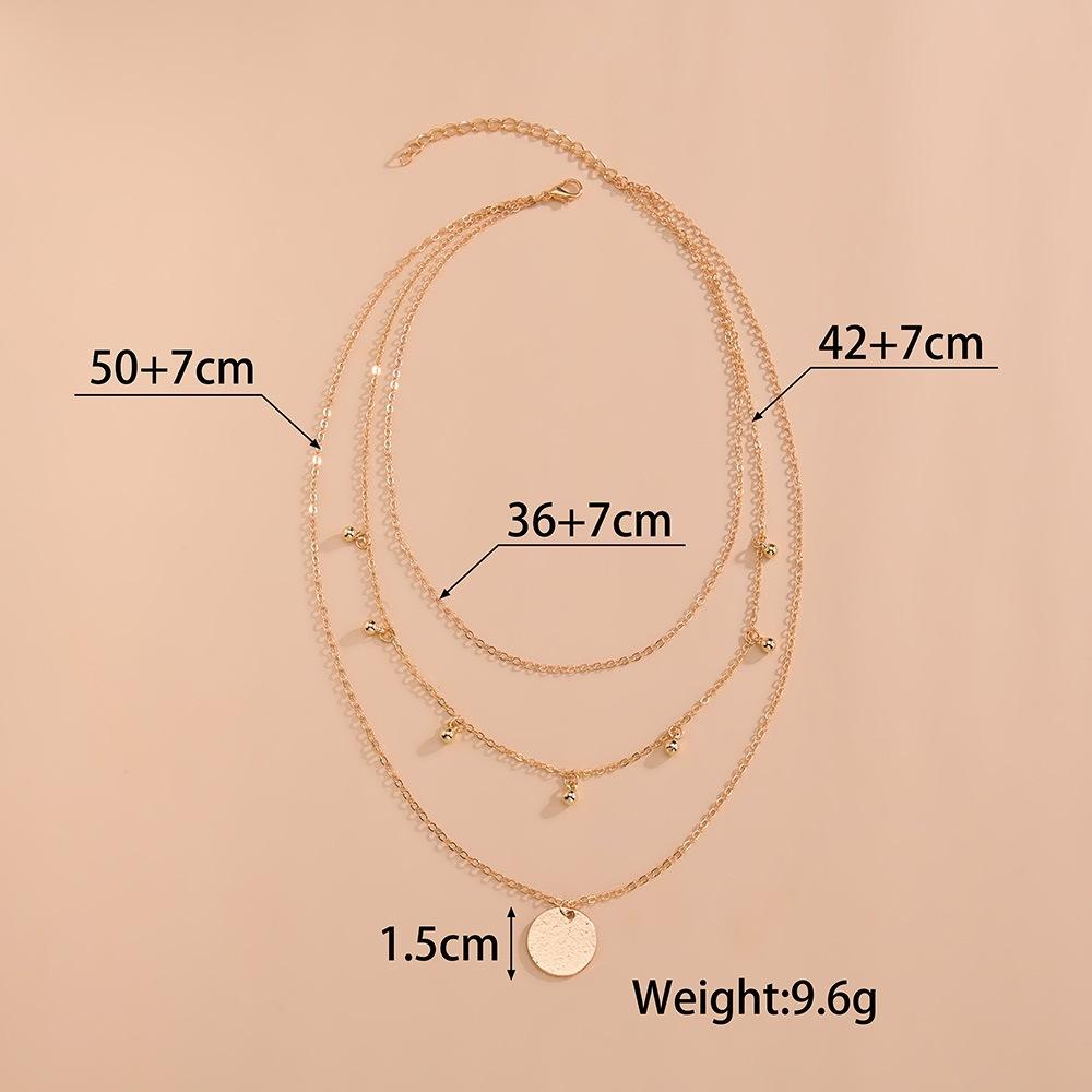 Popular Official Website The Same Triangular Turquoise Pendant Necklace V-shaped Double Multi-layer Collarbone Chain