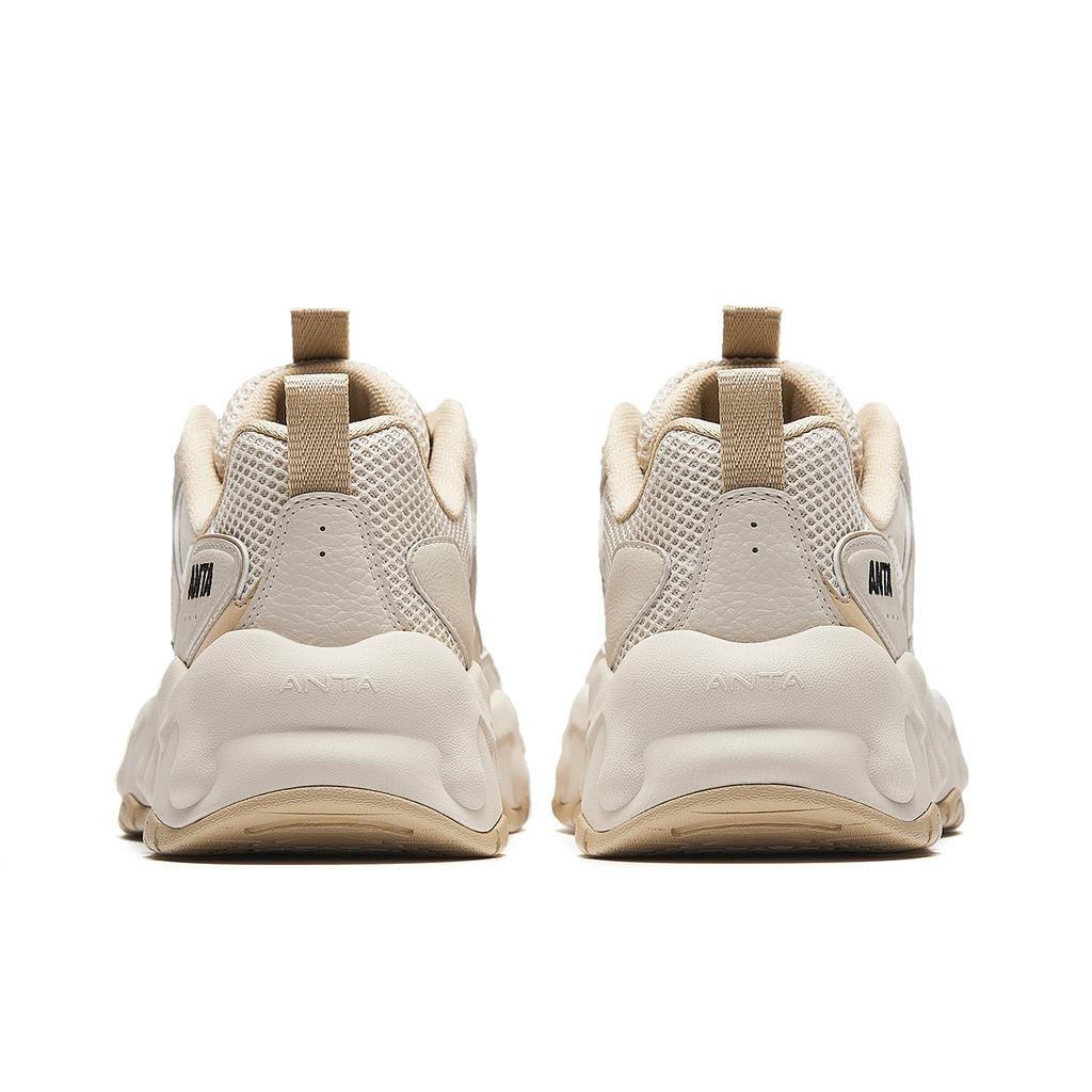 Anta Milk Candy Cushioning Height Increasing Abrasion Resistant Lightweight Low top Casual Shoes Women's Chalk/Raw Wood 922618887-2