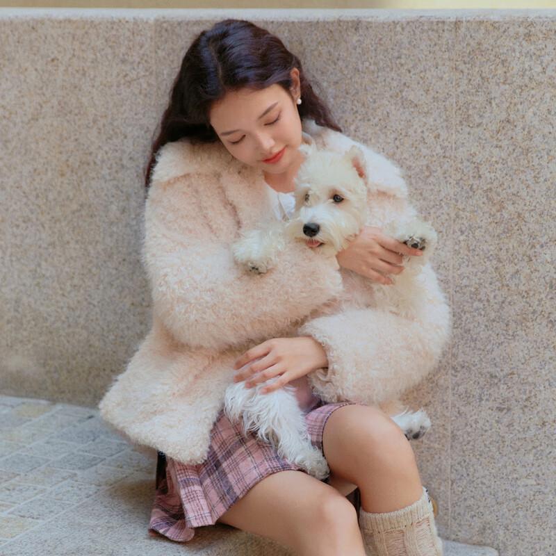 

LED IN Пальто из искусственного меха в корейском стиле со скрытыми пуговицами M