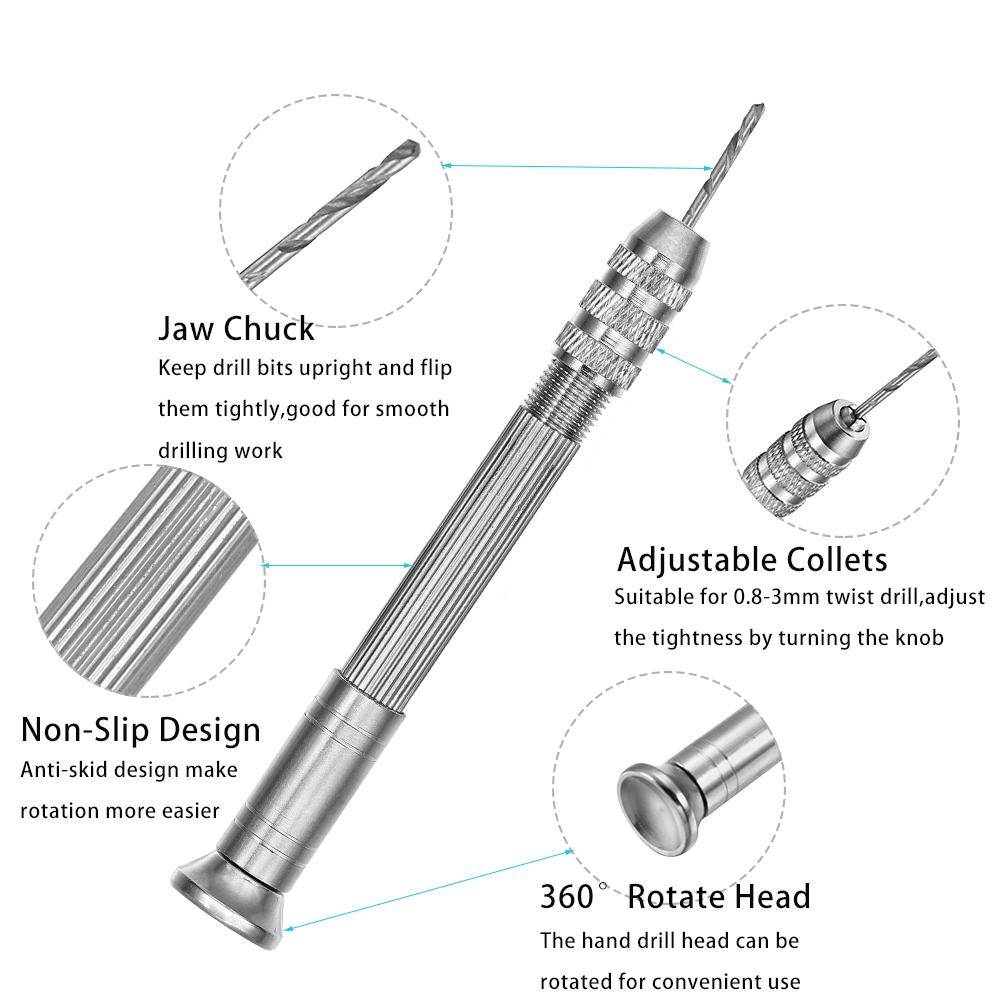 1set Hand Drill For Resin Molds Sanding Stick UV Epoxy Resin Mold Tools DIY Jewelry Making Equipments Metal Drill Screw Eyepins