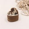 50pcs Heart Wooden Ornament Heart Slices Embellishments Love Shaped Decorative Hanging Tags for Crafts Valentines Day Wedding