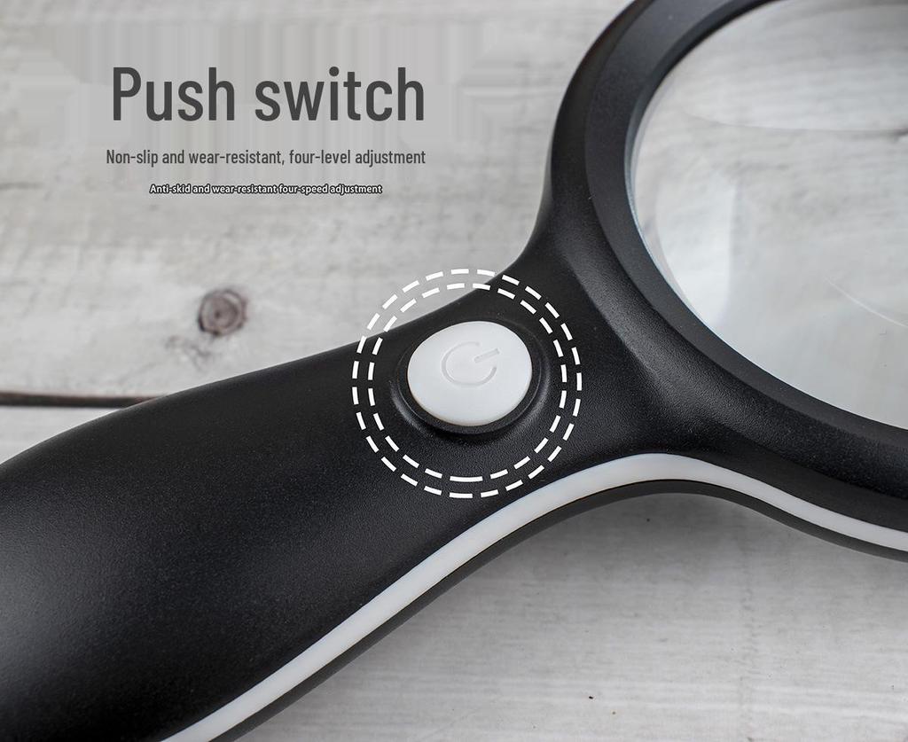 Large Handheld Reading Magnifier: High-Def, High Magnification for Elderly & Children Reading Newspapers