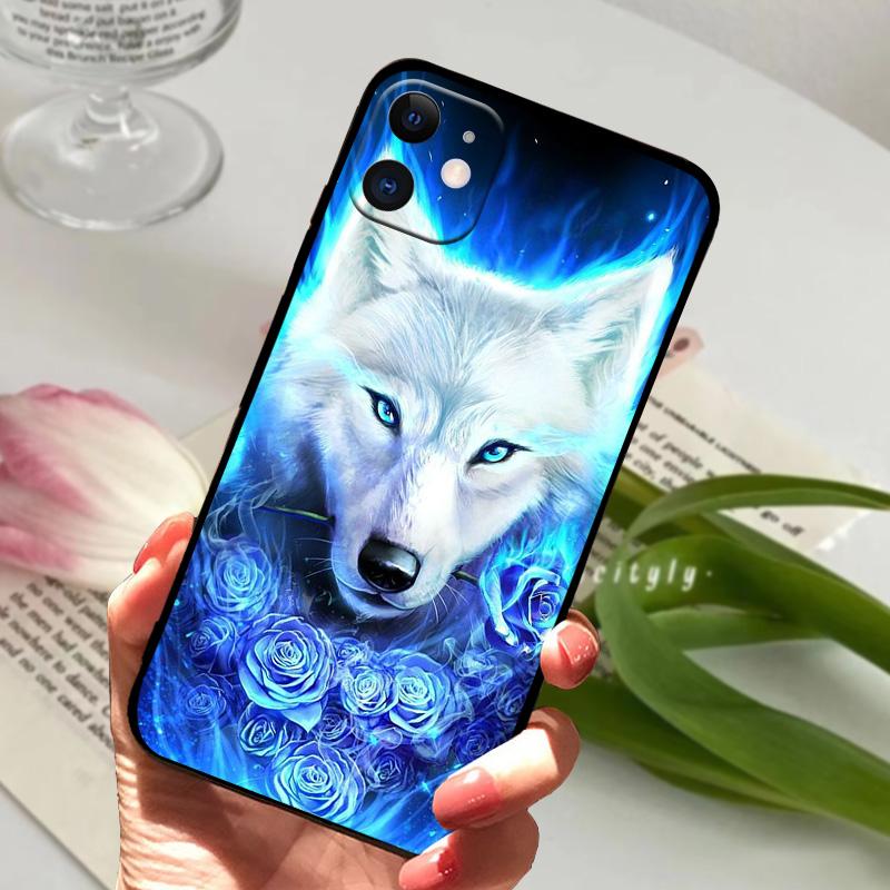 For iPhone 12 Cases A2403 Matte Soft Silicone TPU Phone Covers For iPhone 12 Mini Animal Pattern Coque Bumper A2399 Fundas