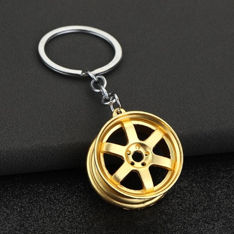 Portable Keychain Wheel Shape Key Ornament Suitable for Trendsetters and Anyone Seeking a Distinctive Style Statement