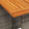 5 Piece Outdoor Dining Set with Cushions Grey Poly Rattan