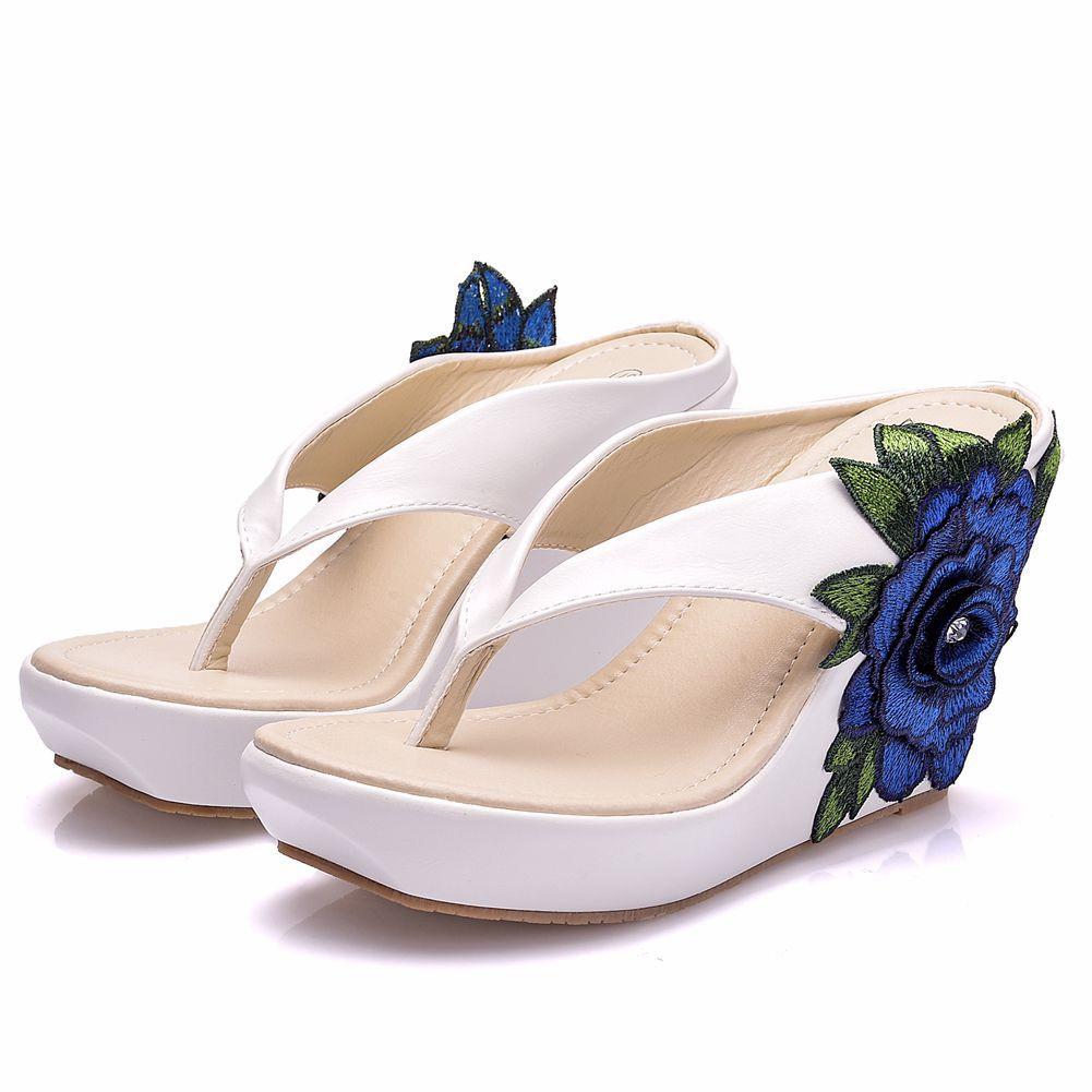 Women New School Flip Flops Sandals 2023 Fashion Open Toe Flowers Design Beach Slides Shoes Open Toe Ladies Slippers