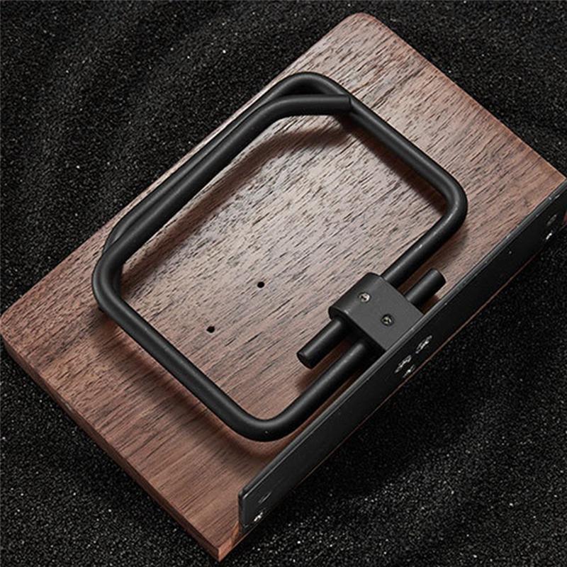 AD23-Double Paper Holder With Shelf Wood Wall Mounted WC Holders Toilet Paper Towel Rack For Bathroom Kitchen