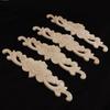 4 Carved Flower Onlay Corner Applique for Home Furniture