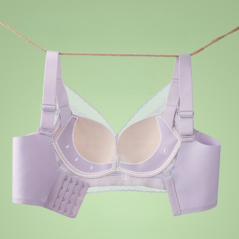 Large-sized Bra for Women Without Underwire Anti-sagging Thin Lingerie for Women Gathering Bra Push Up Bra