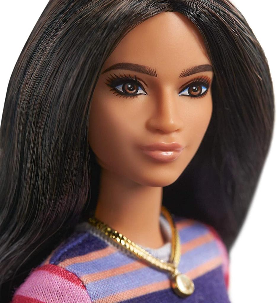 Barbie Fashionista Striped Dress Storage 3 and GYB02 [Dress-up Doll] [Includes Case] [Ages Up]