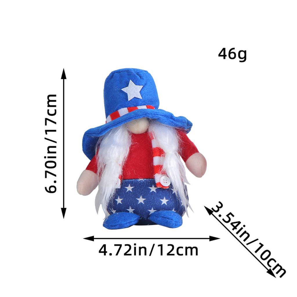 Independence Day Doll Set Collection Holiday Faceless Elderly Decorations Glow Gnome Doll Goblin Ornaments