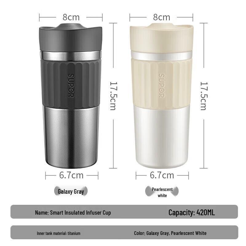 SUPOR Pure Titanium Smart Insulated Mug