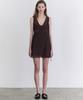 Annies Scarf Layered Dress (Brown)