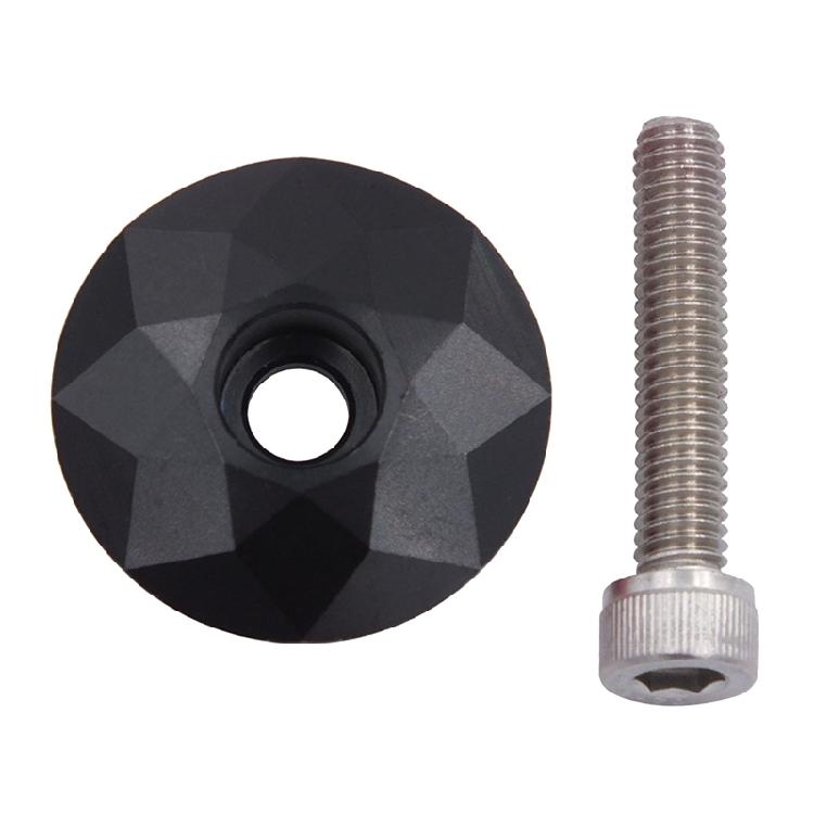 Aluminum alloys Upper Bowl Cover Stem Headsets Space with Stem Top Aluminum Headsets Cover Bike Stem Cover with Screws 1 чёрный