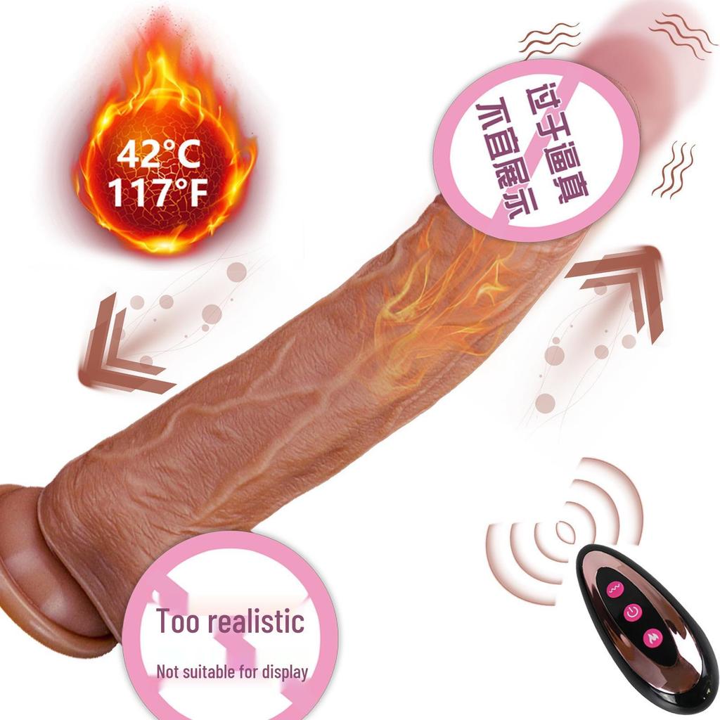 Premium Silicone Vibrating Dildo - Telescopic & Swaying Self-Pleasurer