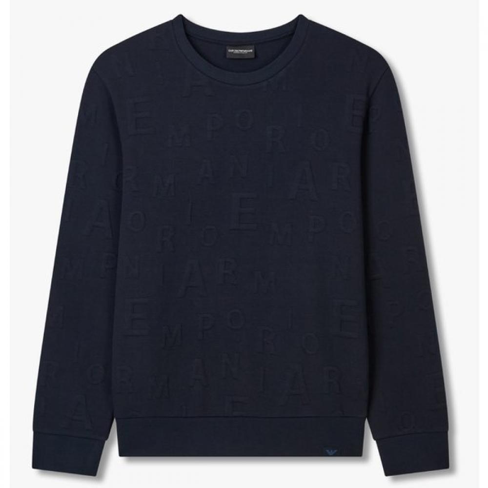 Emporio Armani Мужская толстовка для отдыха с тисненым алфавитом 0815336019 XL