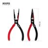 Booms Fishing X03 Aluminum Fishing Pliers with Case and Butt Black and Red Rope,