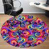 1pc Psychedelic Swirls Chair Carpet for Office, Soft Flannel Throw Mat, Perfect for Office,Holiday Party Decoration Choice Yy251113108