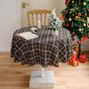 Party Table Cloth Christmas Day Winter Chinese New Year Decorations Indoor Table Fabric Checked Cover Cloth