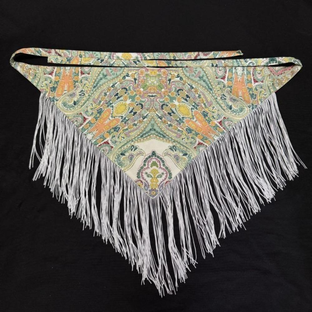 

Цветочный треугольный пояс в китайском стиле с кисточкой Богема Широкий пояс Женский Style6