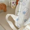 Cute Bear and Bow Print School Backpack with Multiple Front Pockets Casual Daypack for Girls