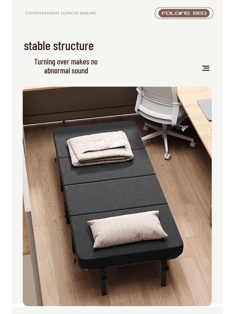 Portable Folding Bed & Mat for Office Lunch Breaks - Convertible, Single-Use, Sit or Lie Down Option