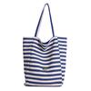Double-sided Striped Canvas Bag for Women's Foreign Trade Korean New Lazy Style Shoulder Bag Large Capacity Commuting Toy Bag