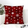 Snowflake-Themed Winter Home Decor Pictures Pillow Case Linen Pillow Case Sofa Home Decor Cushion Cover Cushion Cove