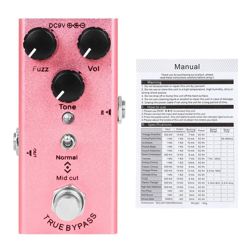 IRIN Classic Sound Fuzz Effect Pedal High Quality Aluminum Alloy Pedal Noise Reduction&Sound Effect Single Electric Guitar Parts