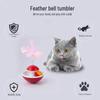 Carlov Feather Tumbler Bell Cat Toy - Amusement Stick for Cats