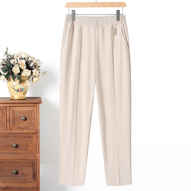 Xuexi Women s Summer Ice Silk Loose Straight-Leg Pants 3XL