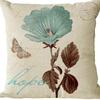 Plant and Flower Pillowcase American Pastoral Linen Pillowcase Cushion Cover Home Sofa Car