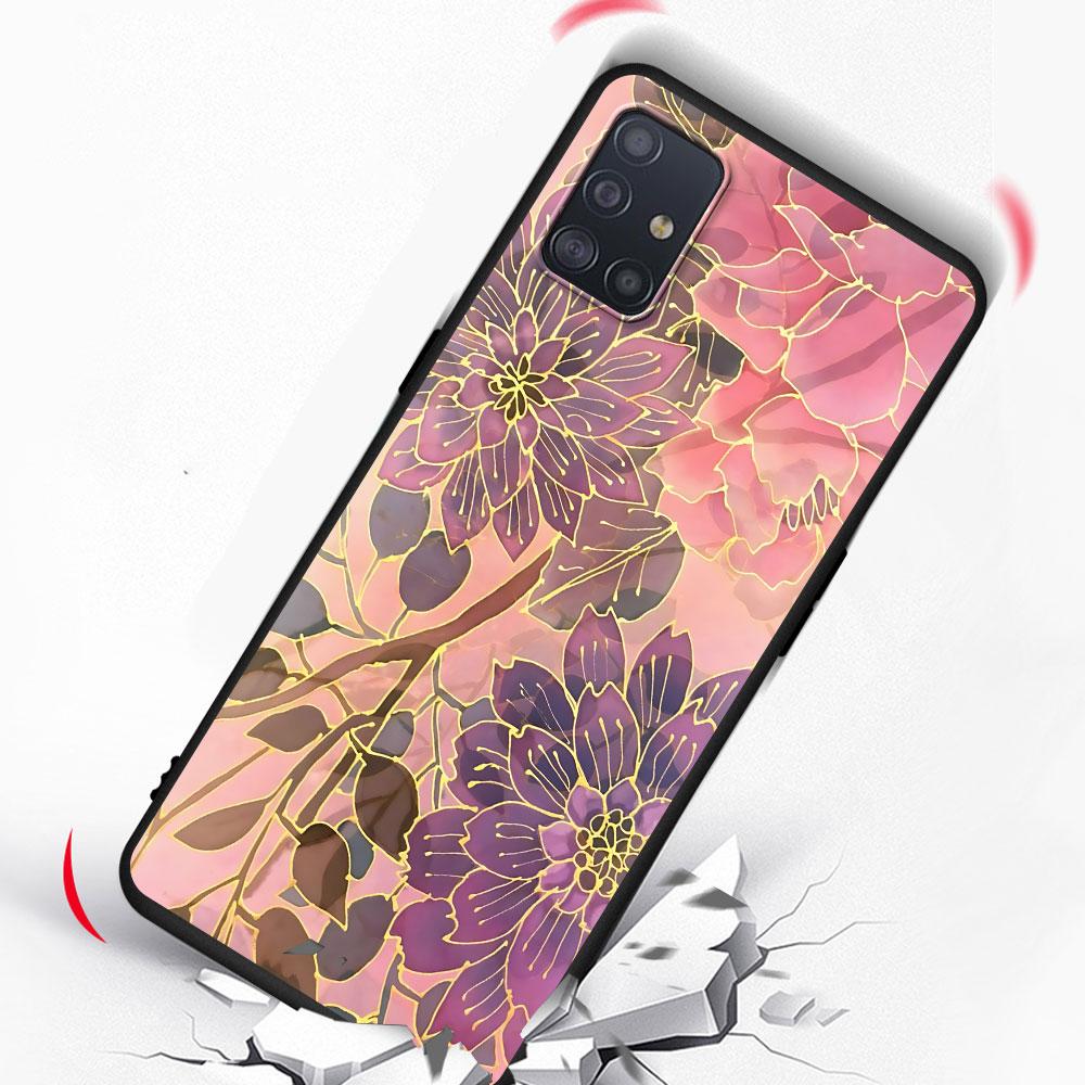 Rose Love Heart Gold Case for Samsung Galaxy A51 A53 A54 A31 A52 A12 A13 A21s A22 A32 A11 A22 A33 A41 A52s A73 TPU Phone Cover