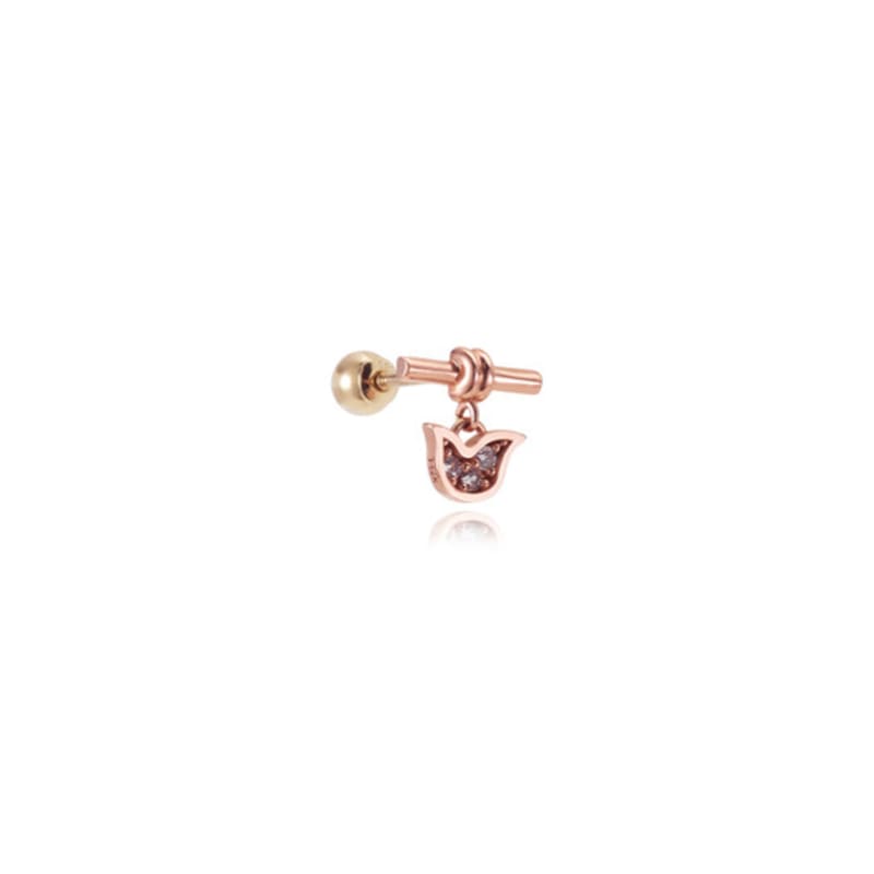 

Tirr Lirr 14K Pink Gold Tiny Rope Tulip Piercing TEPK4P00202M(PC)-3 single type