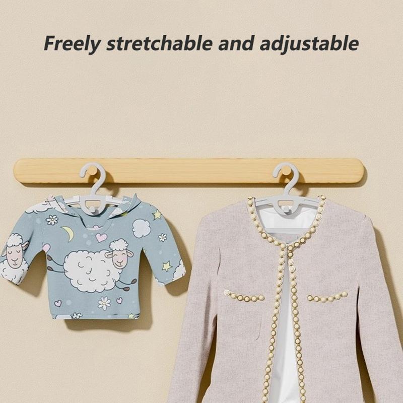 10Pcs Child Wide Shoulder Thickened Non-Slip Clothes Hanger Household Clothes Rack Clothes Drying Rack Plastic Clothes Hanger