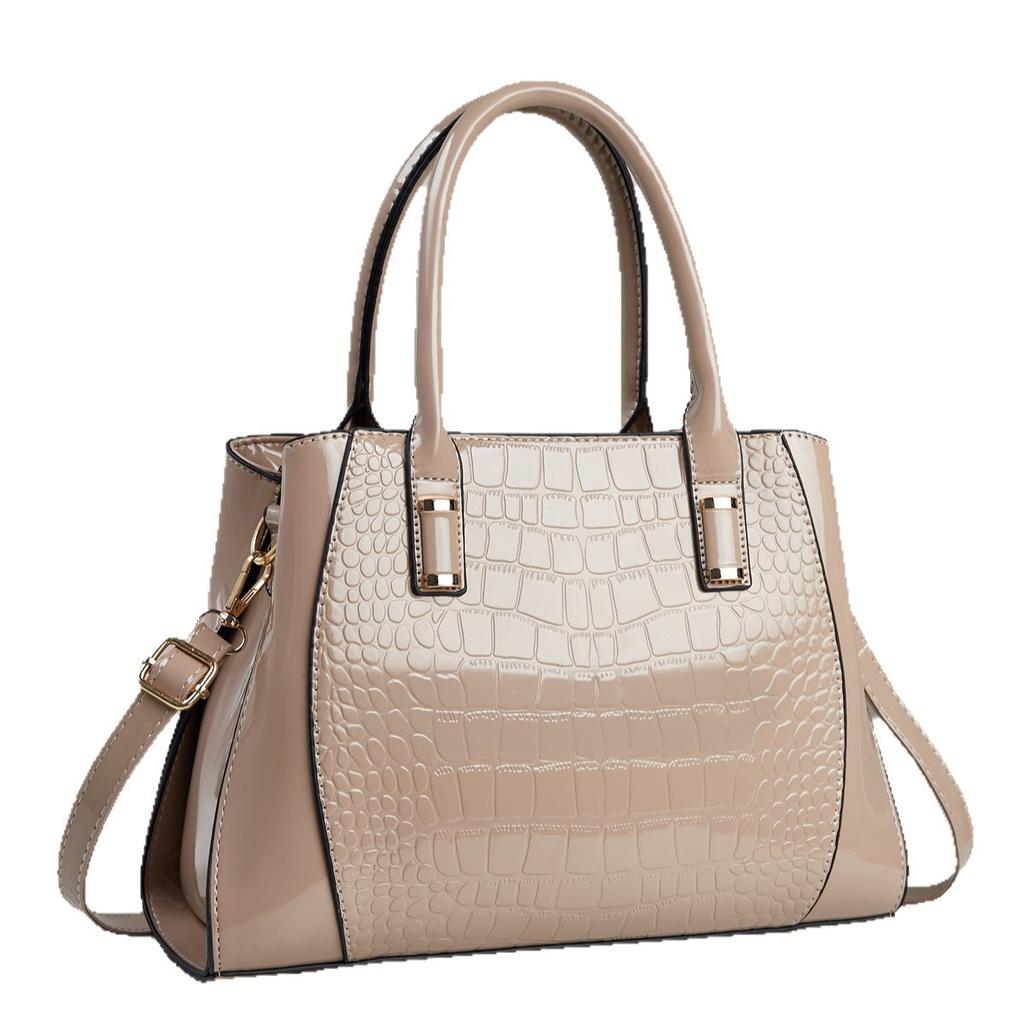 New Fashion Crocodile Pattern Handbag,Large Capacity Shoulder Crossbody Tote Bag