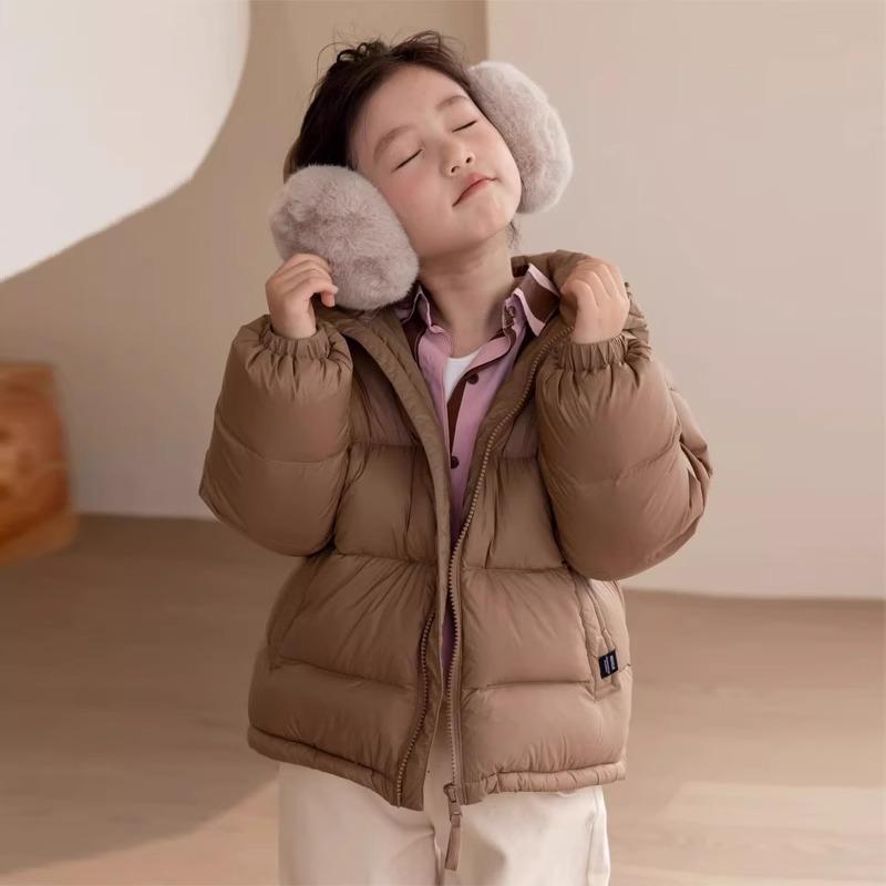 2-10Y Children's Solid Colour Down Jacket Boys and Girls Winter Warm Coat Baby Duck Down Coat Children Hooded
