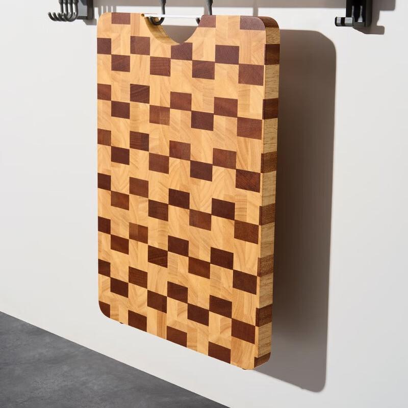 ZISIZ Solid Wood Checkerboard Cutting Board